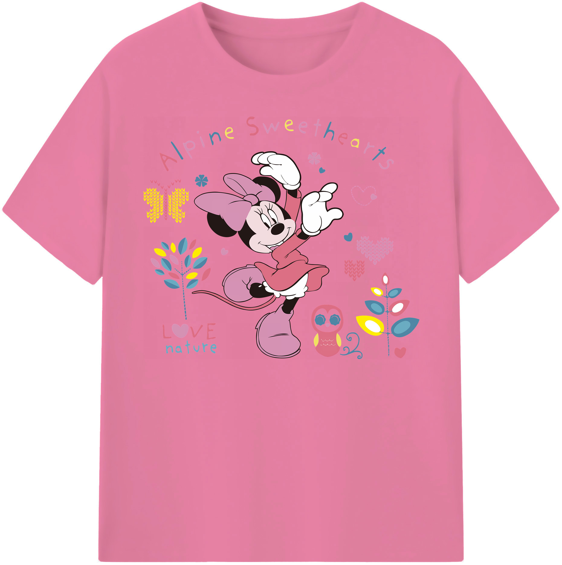 （画像用） ミッキーマウス Mickey Mouse 綿100％半袖Tシャツ（フロントプリント）